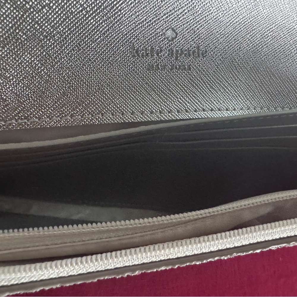 Kate Spade Silver Glitter Clutch - Picture 7 of 9